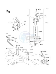 KLX 140 B (KLX140L MONSTER ENERGY) (B8F-B9FA) B8F drawing REAR MASTER CYLINDER