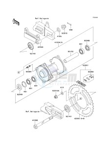 KX 85 A [KX85 MONSTER ENERGY] (A6F - A9FA) A9FA drawing REAR HUB