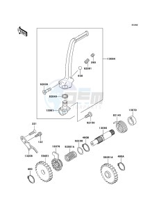 KX65 KX65-A6 EU drawing Kickstarter Mechanism