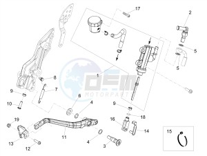 DORSODURO 900 E4 ABS (EMEA, LATAM) drawing Rear master cylinder