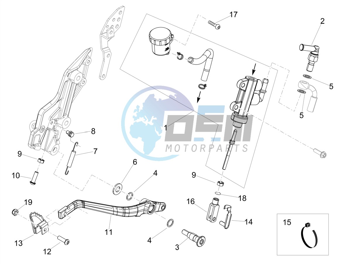 Rear master cylinder