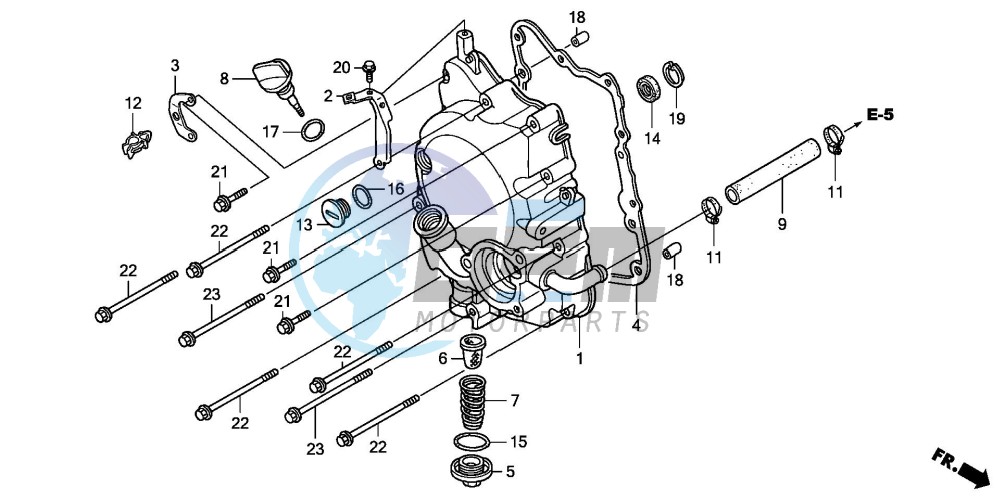 RIGHT CRANKCASE COVER (FES1253-5)(FES1503-5)