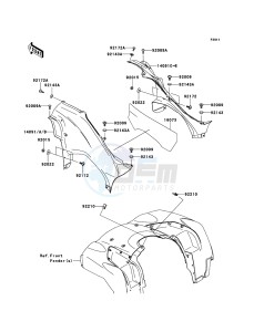 KVF650_4X4 KVF650FDF EU GB drawing Side Covers