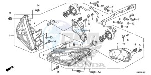 TRX680FAG Wave 110 - AFS110 UK - (E) drawing HEADLIGHT