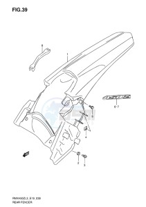 RMX450 drawing REAR FENDER