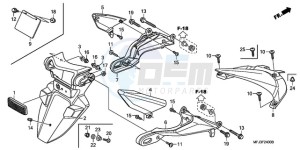 CBR600RR9 UK - (E / SPC) drawing REAR FENDER