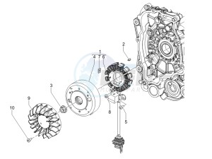 Liberty 50 4T PTT 2007-2012 (D) is drawing Flywheel magneto