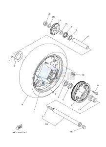 XP500A T-MAX 530 (59CT) drawing REAR WHEEL