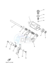 YFM450FWAD YFM450PHF GRIZZLY 450 EPS HUNTER (2LCA) drawing SHIFT CAM & FORK