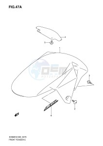 SV650 (E2) drawing FRONT FENDER (MODEL K7)