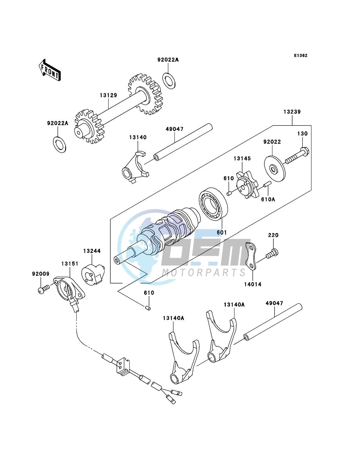 Gear Change Drum/Shift Fork(s)