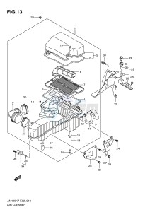 AN400 (E2) Burgman drawing AIR CLEANER (MODEL K7 K8 K9)