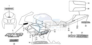 VTR1000SP VTR1000SP-1 drawing MARK/STRIPE(VTR1000SP2/3- E/ED/F/U)(VTR1000SP4/5/6)