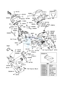 ER-6f ABS EX650D9F GB XX (EU ME A(FRICA) drawing Cowling(Upper)