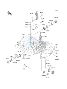 KVF650 D [BRUTE FORCE 650 4X4] (D1) D1 drawing SWINGARM