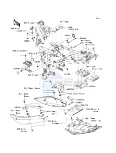 ER 650 A [ER-6N (EUROPEAN] (A6S-A8F) A7F drawing FRAME FITTINGS--  - JKAER650AAA035082- -