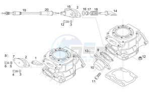 MX 125 supermotard drawing Cylinder - Exhaust valve