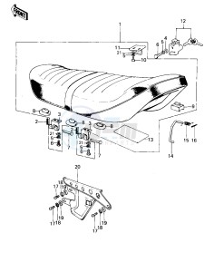 KE 100 A [KE100] (A9-A10) [KE100] drawing SEAT_CHAIN COVER