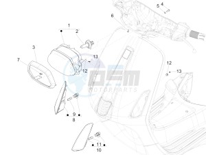 SPRINT 125 4T 3V IGET E2 ABS (APAC) drawing Front headlamps - Turn signal lamps