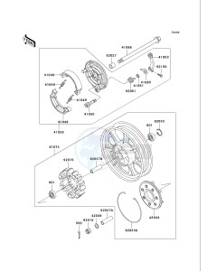 VN 750 A [VULCAN 750] (A15-A19) [VULCAN 750] drawing REAR WHEEL_CHAIN