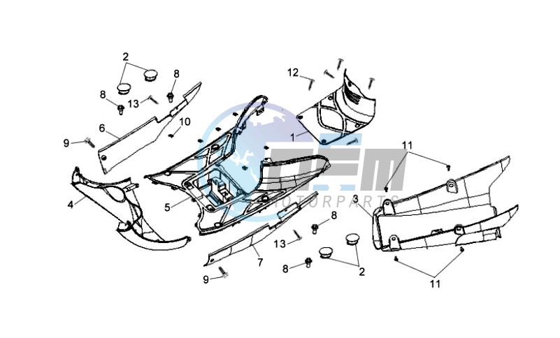 FOOTREST / LOWER COWLING