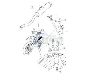 WR F 250 drawing EXHAUST EURO KIT