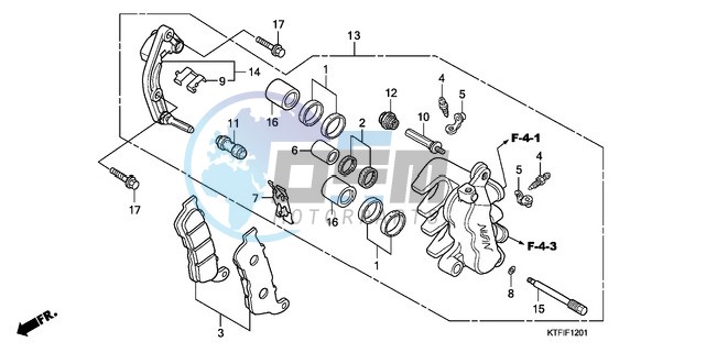 FRONT BRAKE CALIPER (SH1259/1509)