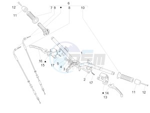 GTS 300 IE ABS E4 (APAC) drawing Handlebars - Master cil.