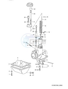 A100 (E6) drawing CARBURETOR (P23,P32)