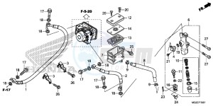 CB500FAE CB500F ABS UK - (E) drawing REAR BRAKE MASTER CYLINDER (ABS)