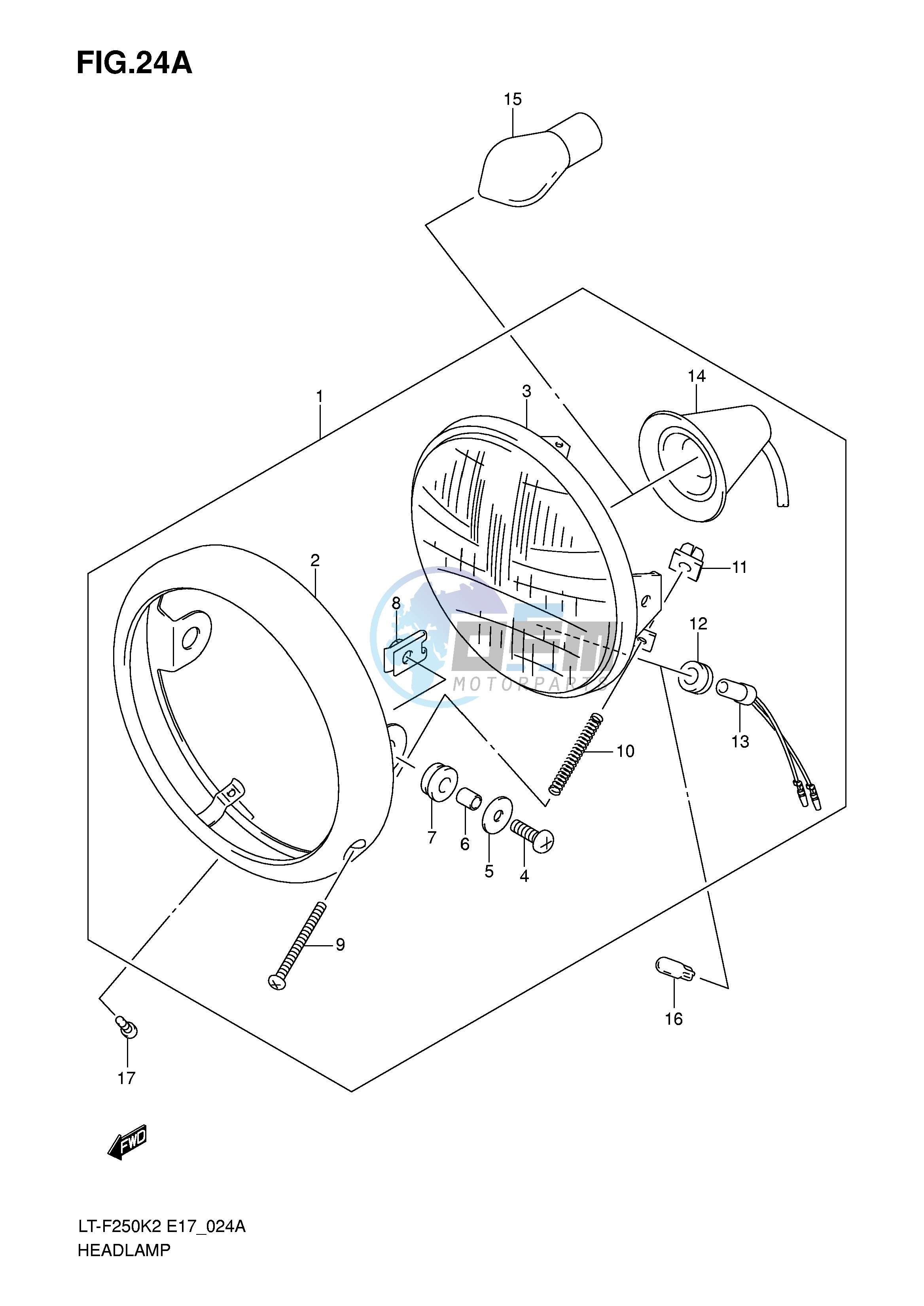 HEADLAMP (LT-F250K6 E4)