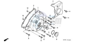 CBR125RWA Germany - (G / WH) drawing LEFT CRANKCASE COVER