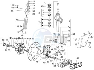 LX 150 4T ie E3 drawing Fork - steering tube - Steering bearing unit