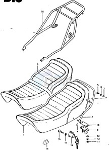 GSX1100 (T-X) drawing SEAT