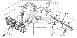 CBR600RAA UK - (E / ABS) drawing THROTTLE BODY