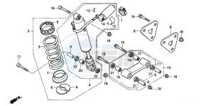 CBR900RR FIRE BLADE drawing REAR CUSHION