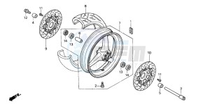 CBR600FS drawing FRONT WHEEL (2)