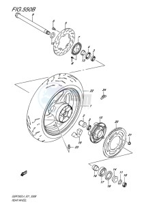 GSR750Z ABS EU drawing REAR WHEEL