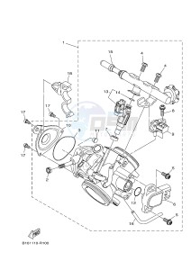 YFM700FWBD YFM70KPXG KODIAK 700 EPS (2SM3) drawing THROTTLE BODY ASSY 1