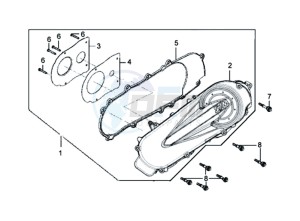 HD 125 EVO drawing CRANKCASE COVER LEFT