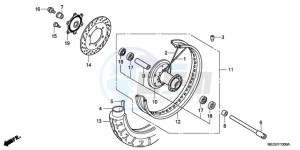 VT750C9 Europe Direct - (ED / MME) drawing FRONT WHEEL