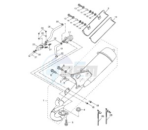 YQ AEROX 50 drawing EXHAUST