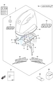 DF 200A drawing Engine Cover (Black)