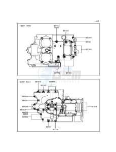 W800 EJ800AGS GB XX (EU ME A(FRICA) drawing Crankcase Bolt Pattern