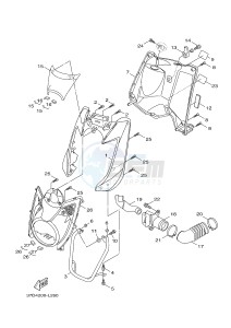 YW125 YW125CB (37D5) drawing LEG SHIELD