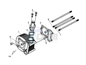 CELLO ALLO 125 drawing CYLINDER / GASKETS