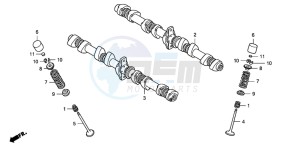 CB1300S CB1300SUPER FOUR drawing CAMSHAFT/VALVE