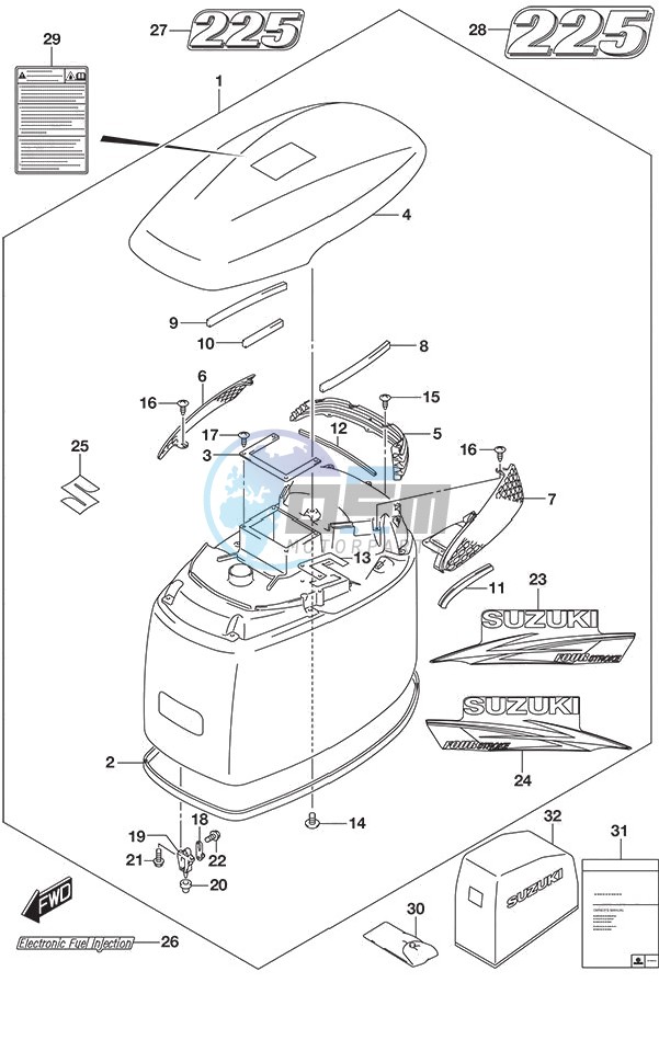 Engine Cover (White)