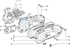 Hexagon 150 EXV1T 150cc drawing Crankcase cover clutch side