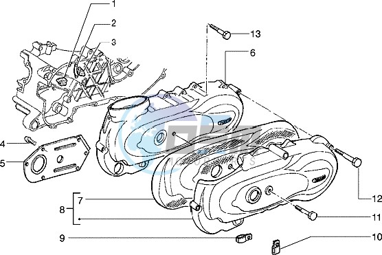 Crankcase cover clutch side